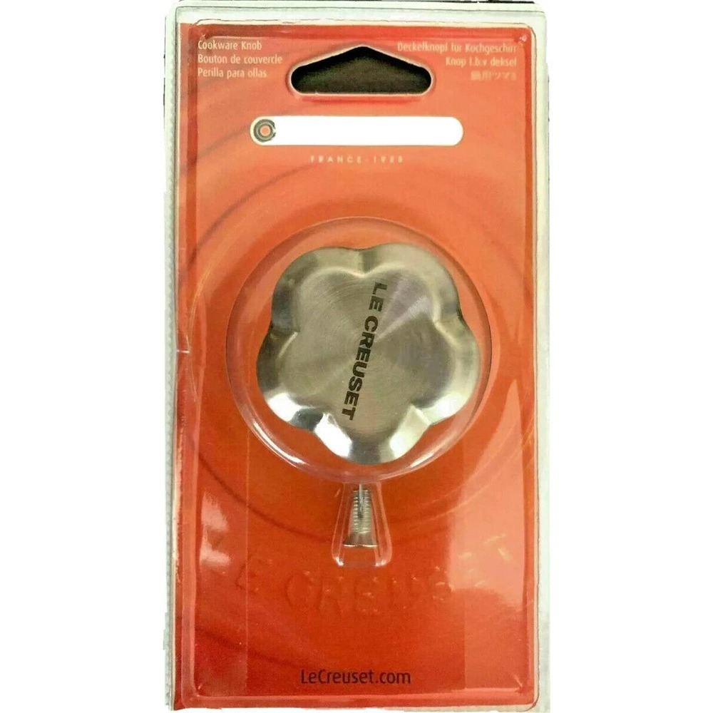 Le Creuset Stainless Steel Flower Knob Size 1.8" Brand New in Sealed Pack